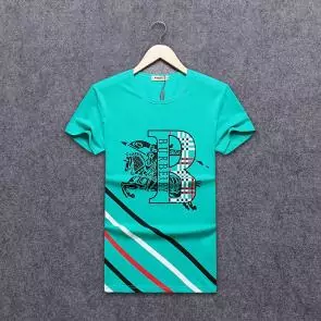 burberry t-shirt design pour hommes big letter green